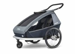 Croozer Kid Vaaya 2- Fahrradanhänger Für 2 Kinder- Graphite Blue
