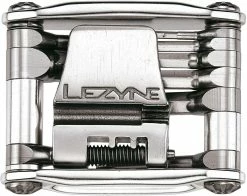 Lezyne Multifunktionswerkzeug Stahl 12, Polish-glänzend, Werkzeuge: Stahl, Alu. Seitenplatten