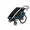 Thule Chariot Cross Majolica Blue Für 2 Kinder -Fahrräder Verkaufsladen small thule chariot cross1 majolicablue stroller iso 1